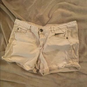 Tan jean shorts